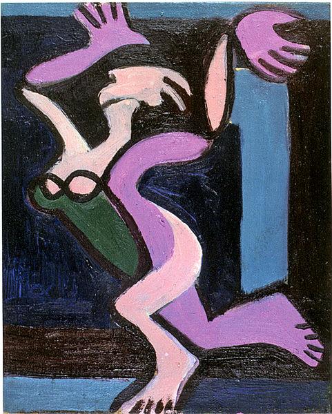 Ernst Ludwig Kirchner Dancing female nude, Gret Palucca oil painting image